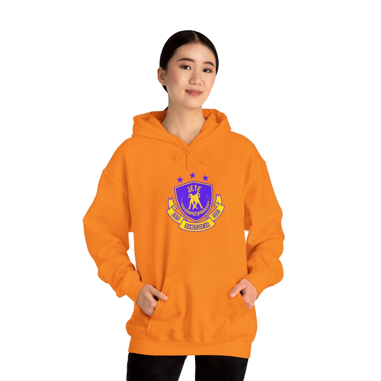 "Jeté Dance Gear" Unisex Hooded Sweatshirt – Collegiate Style Dance Hoodie for Dancers & Dance Lovers