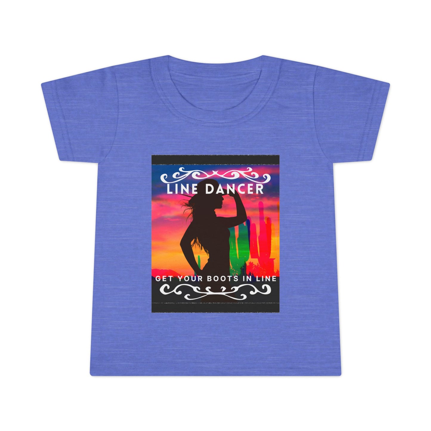 "Line Dancer – Get Your Boots in Line" Toddler Dance T-Shirt – Western-Inspired Short Sleeve Tee for Kids