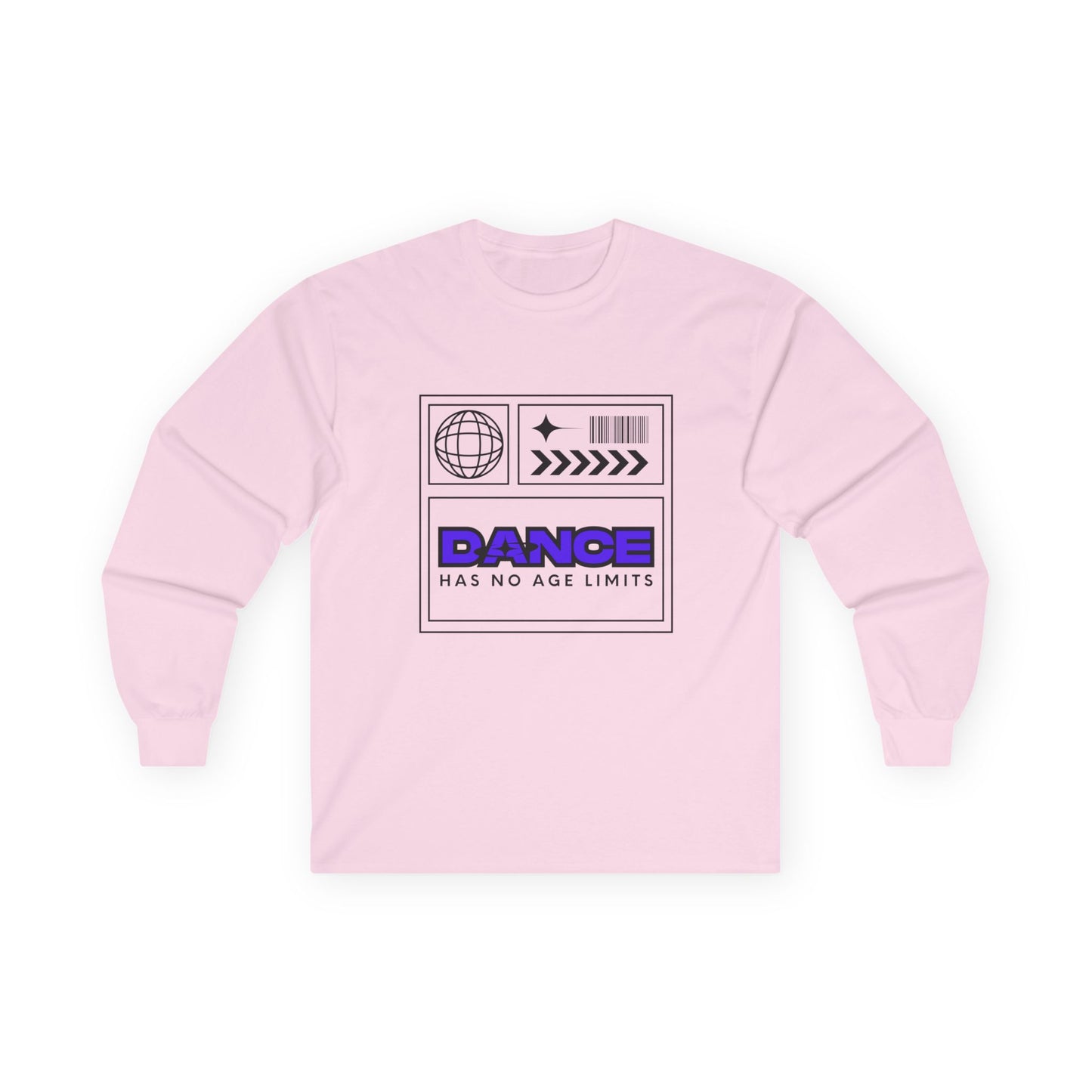 "Dance Has No Age Limits" Unisex Heavy Cotton Long Sleeve T-Shirt – Graphic Tee for Dancers of All Ages