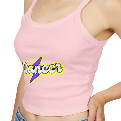 "Dancer" Women’s Spaghetti Strap Tank Top – Superhero-Inspired Dancer Graphic | Empowering Dance Apparel for Strong & Stylish Performers