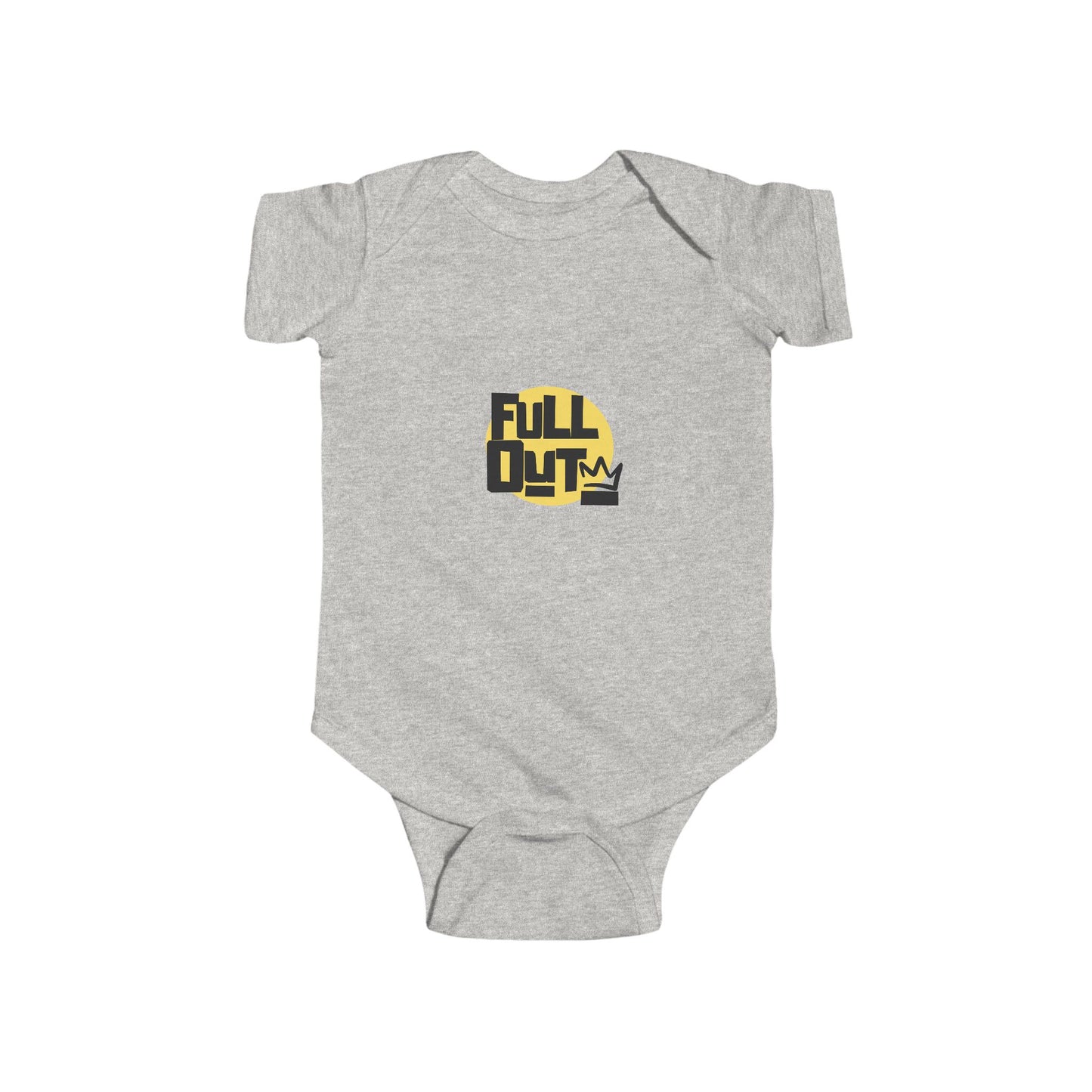 "Full Out" Infant Short Sleeve Bodysuit – Bold Streetwear Dance Graphic Baby Outfit for Future Performers