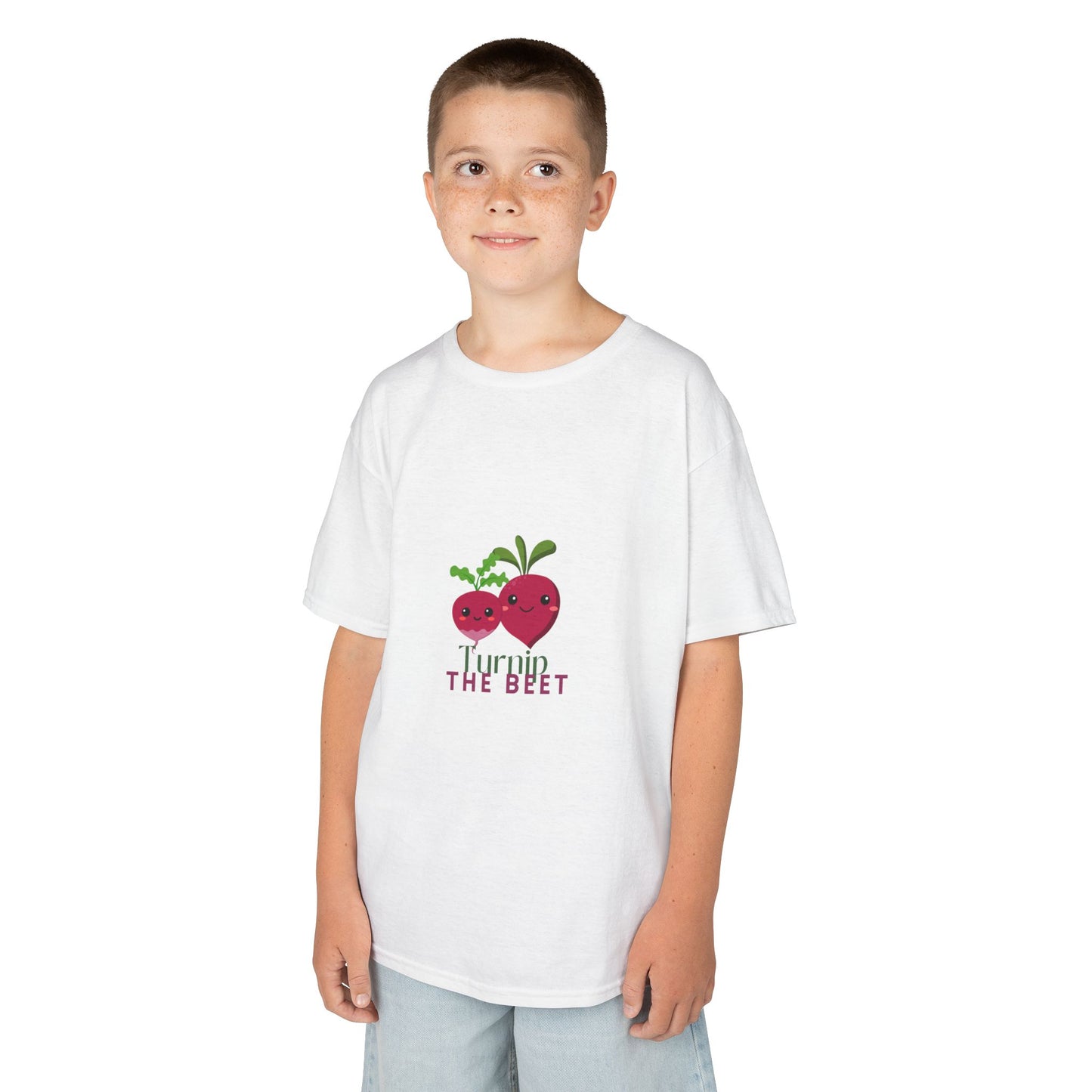 "Turnip the Beet" Youth Short Sleeve Tee – Cute Veggie Graphic Dance Pun Shirt for Kids