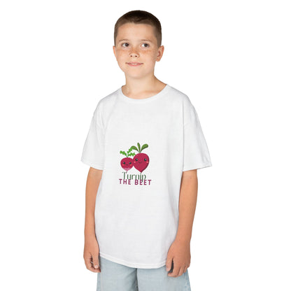 "Turnip the Beet" Youth Short Sleeve Tee – Cute Veggie Graphic Dance Pun Shirt for Kids