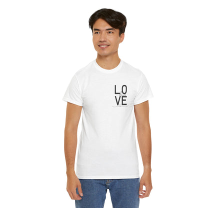 "LOVE Dance" Unisex Heavy Cotton Tee – Script Letter Graphic Dance Lover T-Shirt