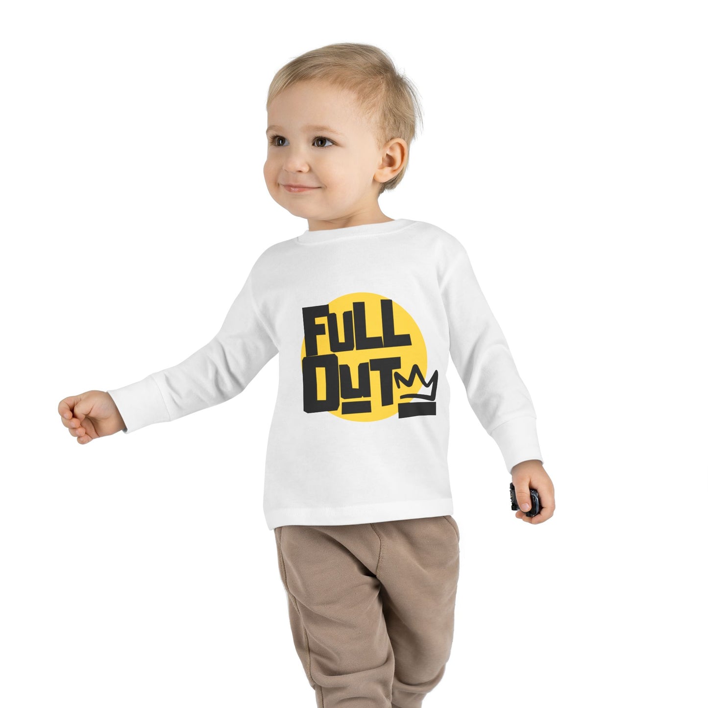 "Full Out" Toddler Dance T-Shirt – Bold Streetwear-Inspired Graphic Long Sleeve Tee for Kids