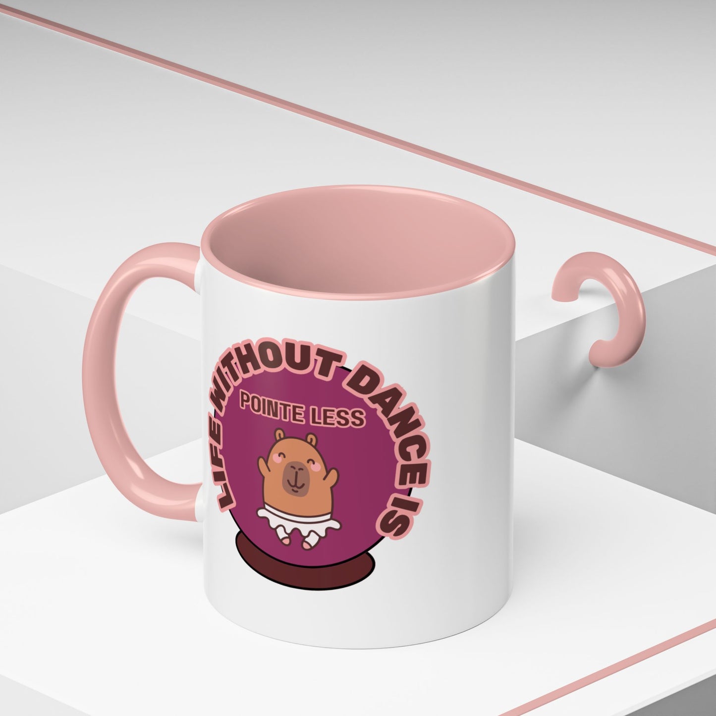 "Life Without Dance Is Pointeless" – Cute Capybara Accent Coffee Mug | Dance-Themed Ceramic Mug for Dancers