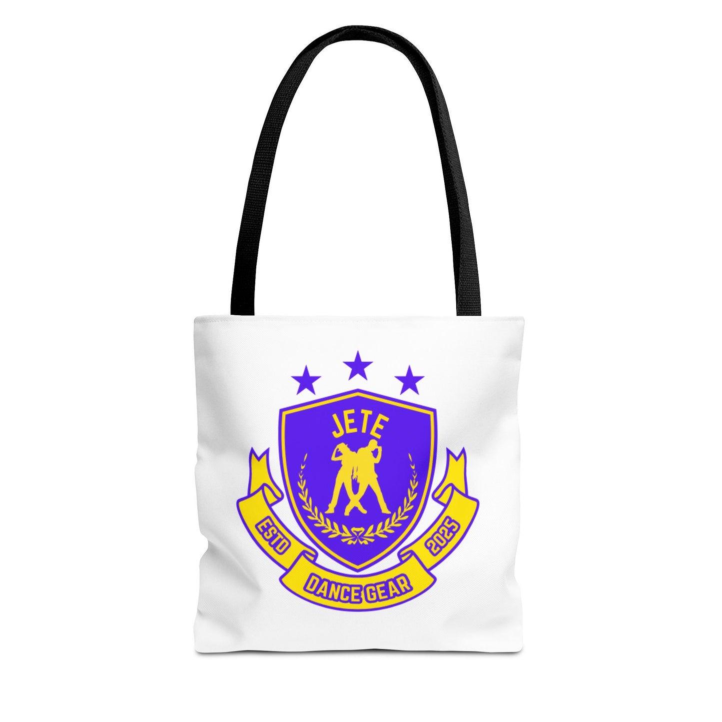 "Jeté Dance Gear Estd 2025" Canvas Tote Bag – Collegiate-Inspired Dancer Tote for Rehearsals, Classes & Everyday Style