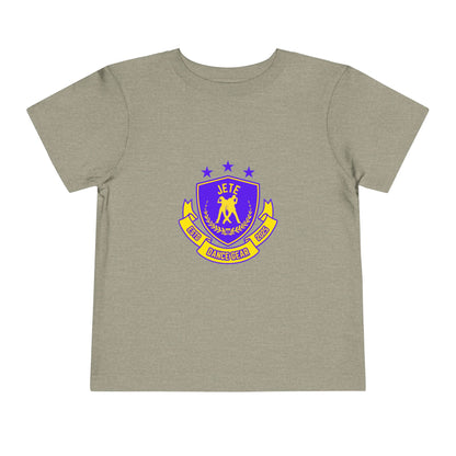 "Jeté Dance Gear" Toddler Dance T-Shirt – Collegiate-Inspired Dancer Graphic Short Sleeve Tee for Kids