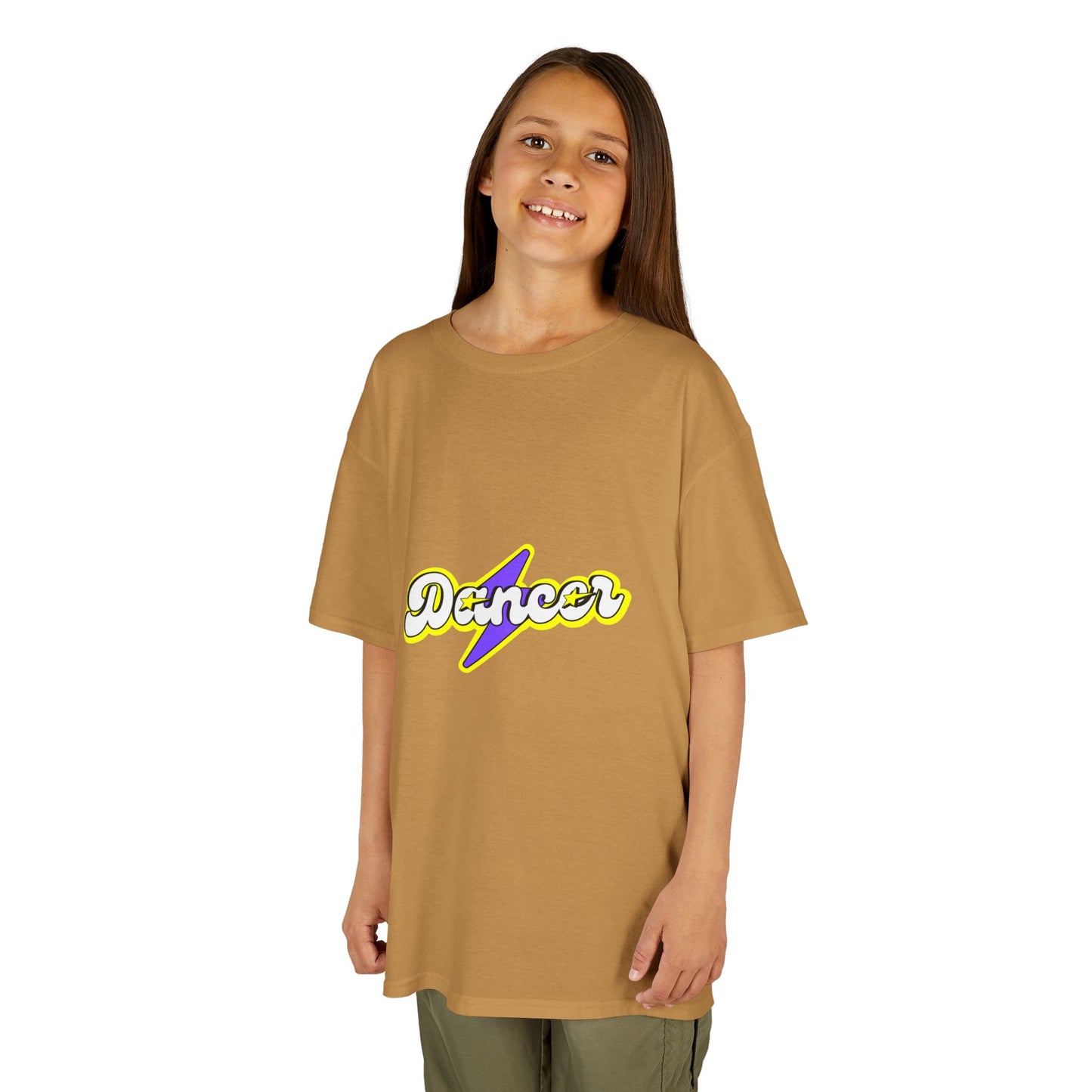"Dancer" Youth Short Sleeve Tee – Superhero-Inspired Graphic Dance Shirt for Kids and Young Performers