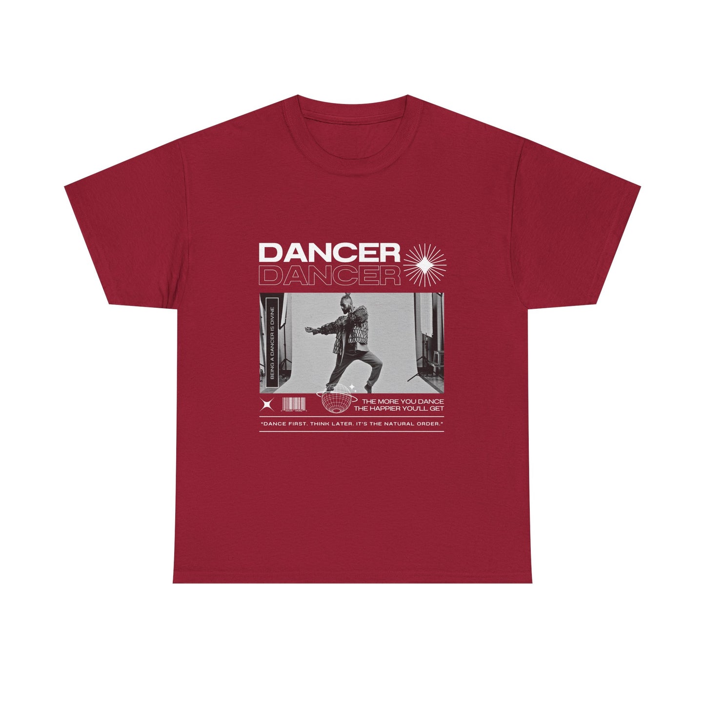 "Dancer "Jazz Pose Unisex Heavy Cotton Tee – Streetwear-Inspired Jazz Dance Graphic T-Shirt for Performers