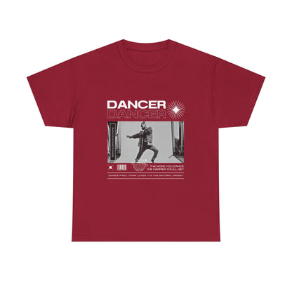 "Dancer "Jazz Pose Unisex Heavy Cotton Tee – Streetwear-Inspired Jazz Dance Graphic T-Shirt for Performers