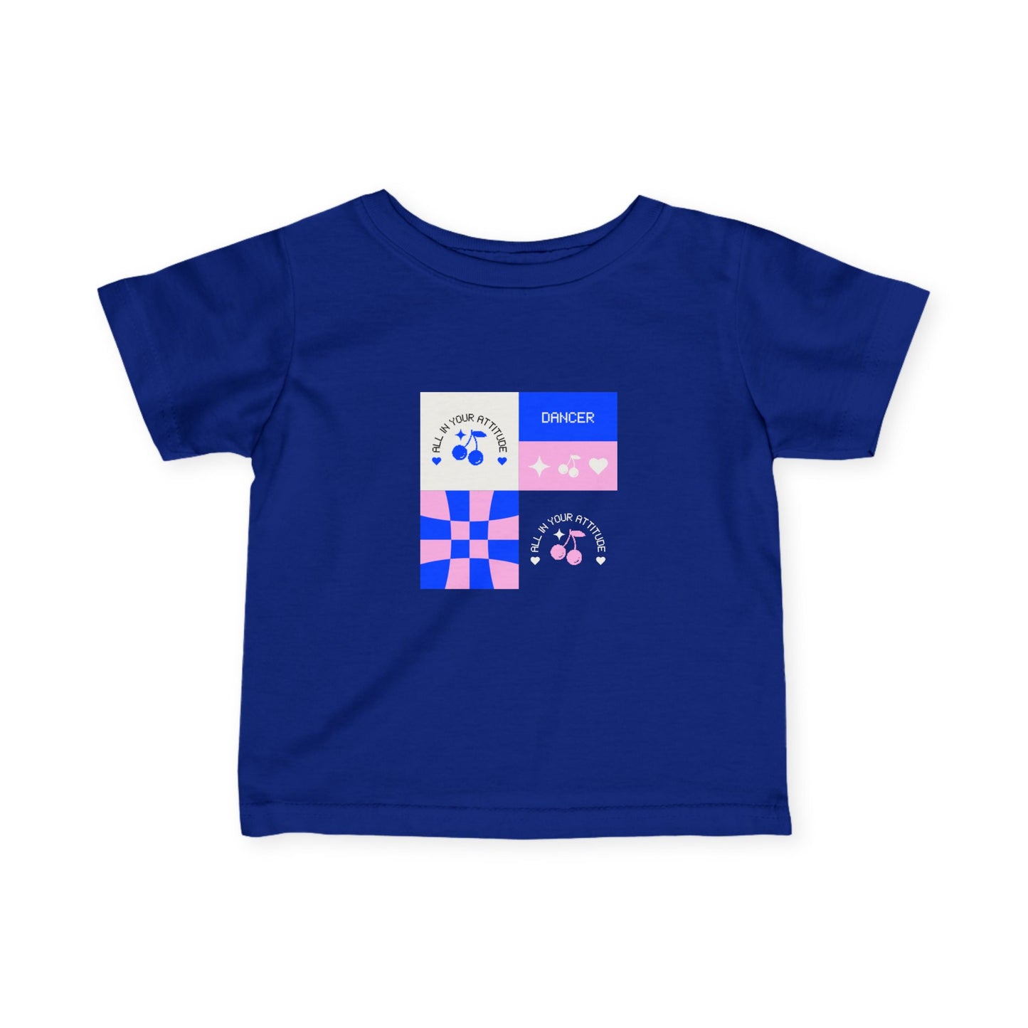 "Dancer – All in Your Attitude" Retro Dance Graphic Infant Fine Jersey Tee – Baby Dance T-Shirt for Confident Little Movers