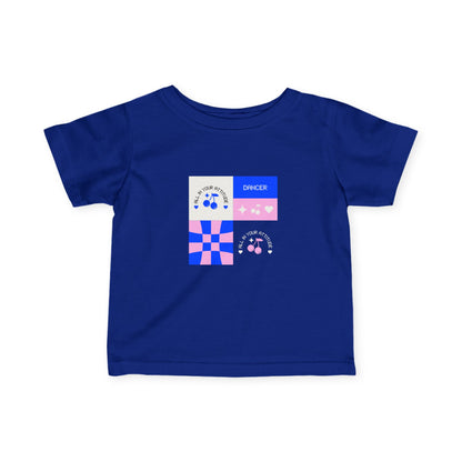 "Dancer – All in Your Attitude" Retro Dance Graphic Infant Fine Jersey Tee – Baby Dance T-Shirt for Confident Little Movers