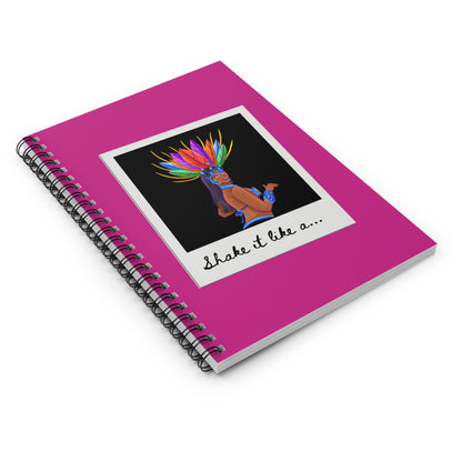 "Shake It Like a..." Spiral Notebook – Colorful Carnival Samba Dancer Journal for Dancers, Writers & Creative Spirits