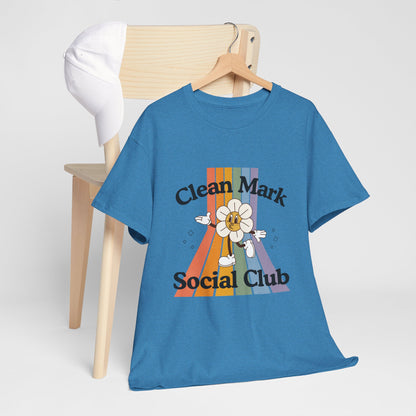 “Clean Mark Social Club” Unisex Heavy Cotton T-Shirt – Streetwear-Inspired Dance Graphic Tee for Adults & Kids