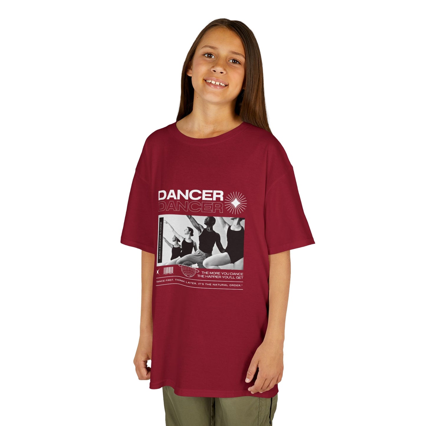 “Dancer” Youth Short Sleeve Tee – Young Ballet Dancers at the Barre Streetwear-Inspired Dance Shirt for Kids