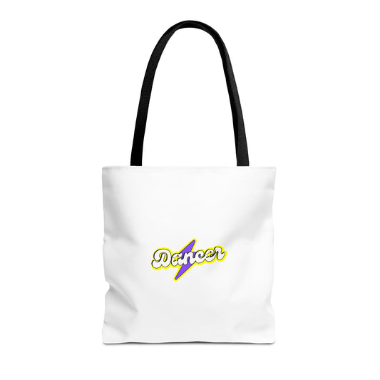 “Dancer” Superhero Graphic Canvas Tote Bag – Bold Dance Tote for Classes, Rehearsals & Everyday Use