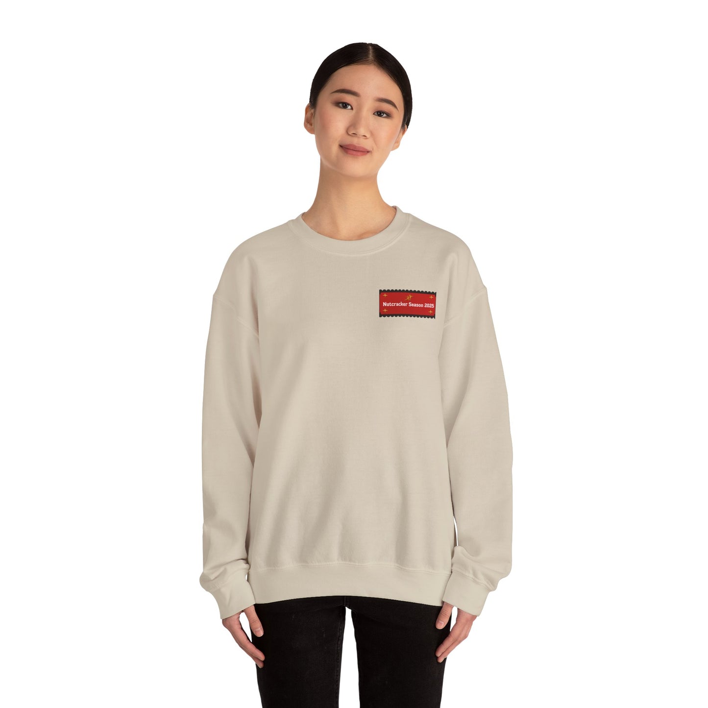 “Let’s Get to Cracking” Back Print ADULT Sweatshirt + Nutcracker 2025 Front – Unisex Heavy Blend Crewneck | Ballet Holiday Dance Sweatshirt