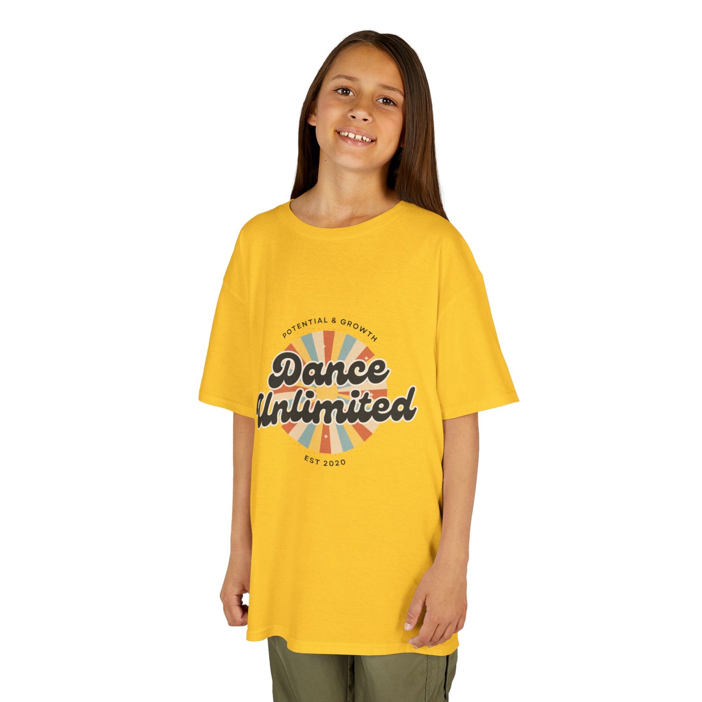 “Dance Unlimited: Potential & Growth” Retro Graphic T-Shirt for Kids – Motivational Dance Shirt - Youth Dance Inspiration Tee