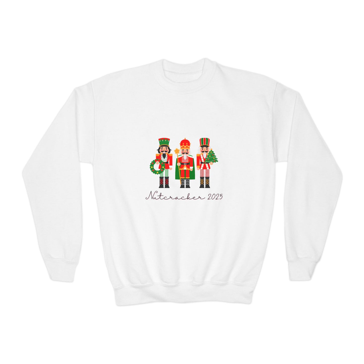 “Nutcracker 2025” Sweatshirt – YOUTH Crewneck | Ballet Holiday Dance Sweatshirt for Dancers