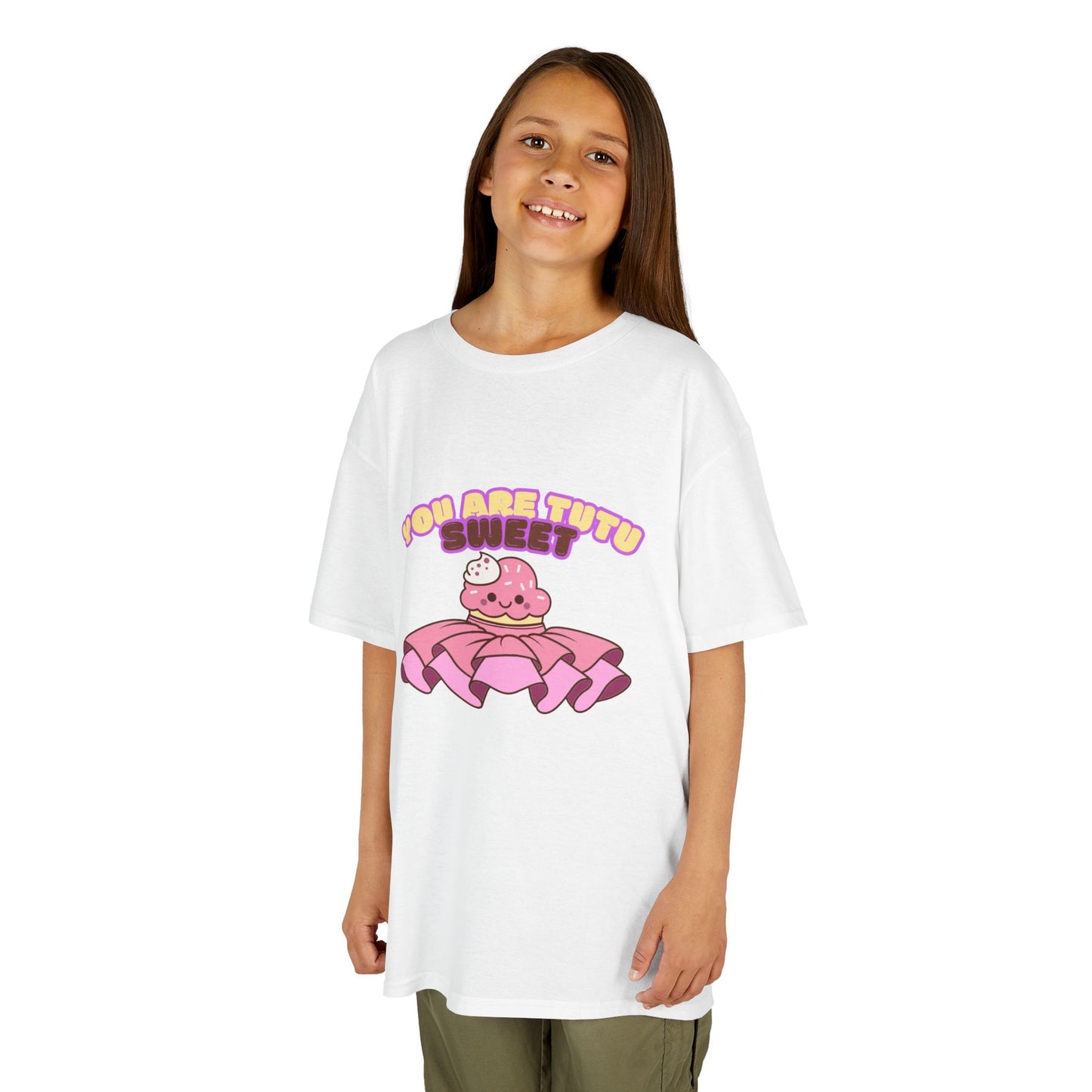 "You Are Tutu Sweet" Youth Short Sleeve Tee – Kawaii Cupcake in Tutu Graphic Dance Shirt for Kids and Ballet Lovers