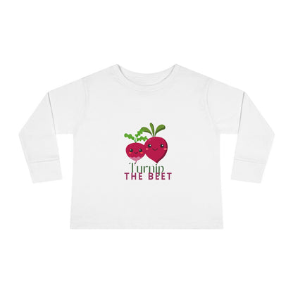 "Turnip the Beet" Toddler Dance T-Shirt – Cute Veggie Graphic Long Sleeve Tee for Kids