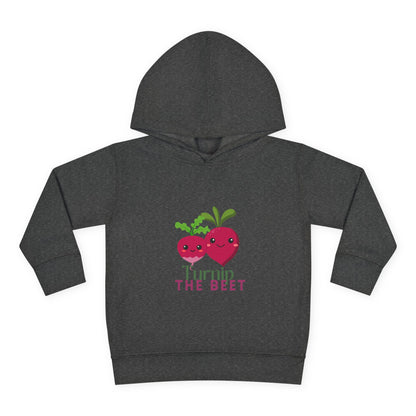 "Turnip the Beet "Toddler Pullover Hoodie – Cute Vegetable Dance Pun Graphic Fleece Sweatshirt for Kids
