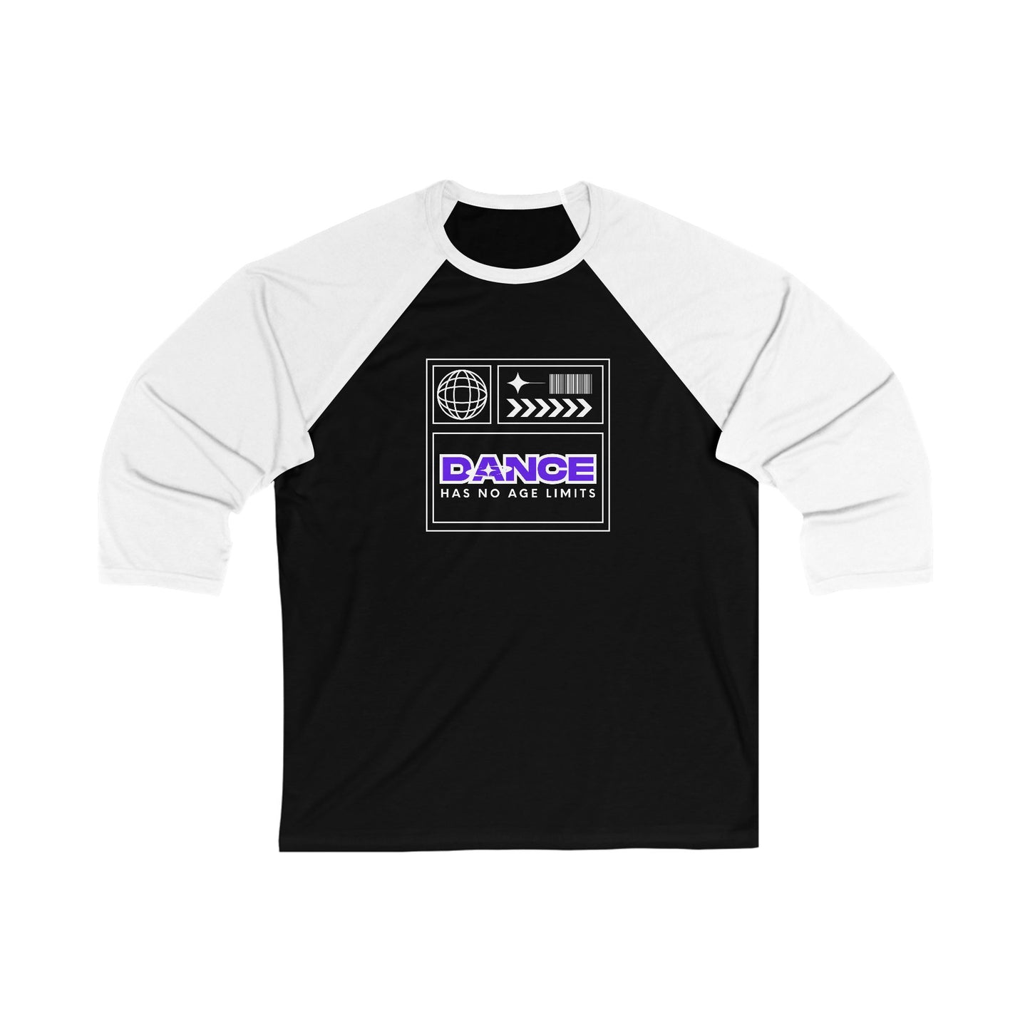 "Dance Has No Age Limits" Streetwear Graphic – Unisex 3/4 Sleeve Dance Baseball Tee