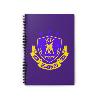 "Jeté Dance Gear" Spiral Notebook – Collegiate-Inspired Dance Journal with Colorful Graphic for Dancers, Students & Choreographers