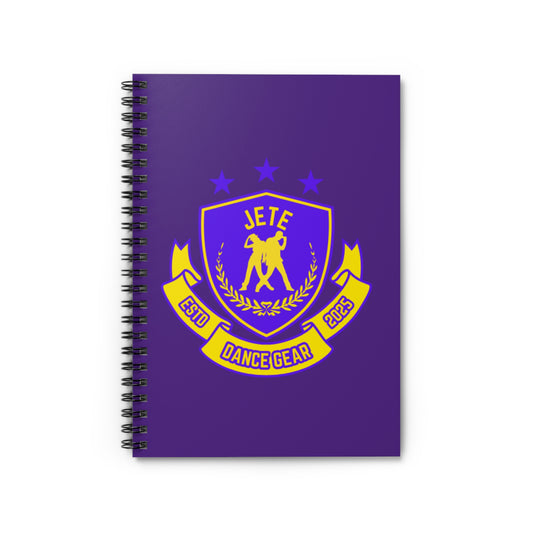 "Jeté Dance Gear" Spiral Notebook – Collegiate-Inspired Dance Journal with Colorful Graphic for Dancers, Students & Choreographers