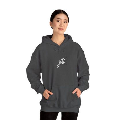 “Jeté” Official Embroidered Logo - Unisex Heavy Blend™ Hooded Sweatshirt | Premium Streetwear Dance Hoodie for Ballet & Dance Enthusiasts