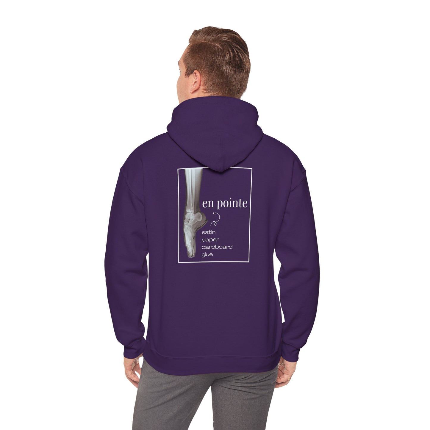 "I Dance En Pointe" Unisex Hoodie – Ballet-Themed Personalized Hoodie for Teens and Adults Featuring X-Ray Foot Design