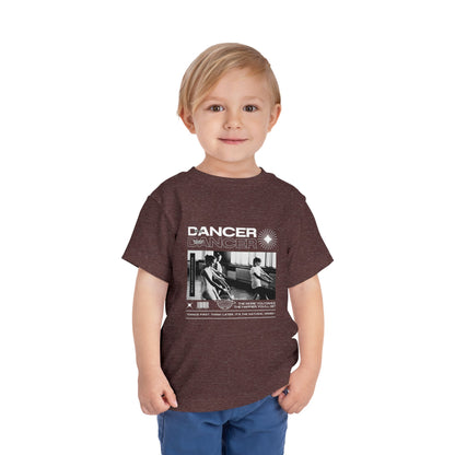 “Tiny Dancer" Toddler Short Sleeve T-Shirt – Streetwear-Inspired Ballet Class Graphic Tee for Kids