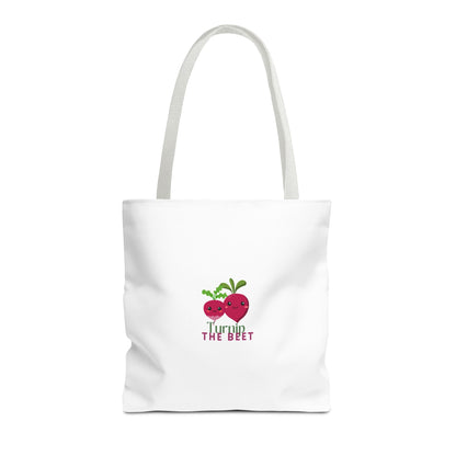 "Turnip the Beet" Canvas Tote Bag – Cute Veggie Graphic Dance-Themed Reusable Bag for Grocery Runs, Dance Class & Everyday Use