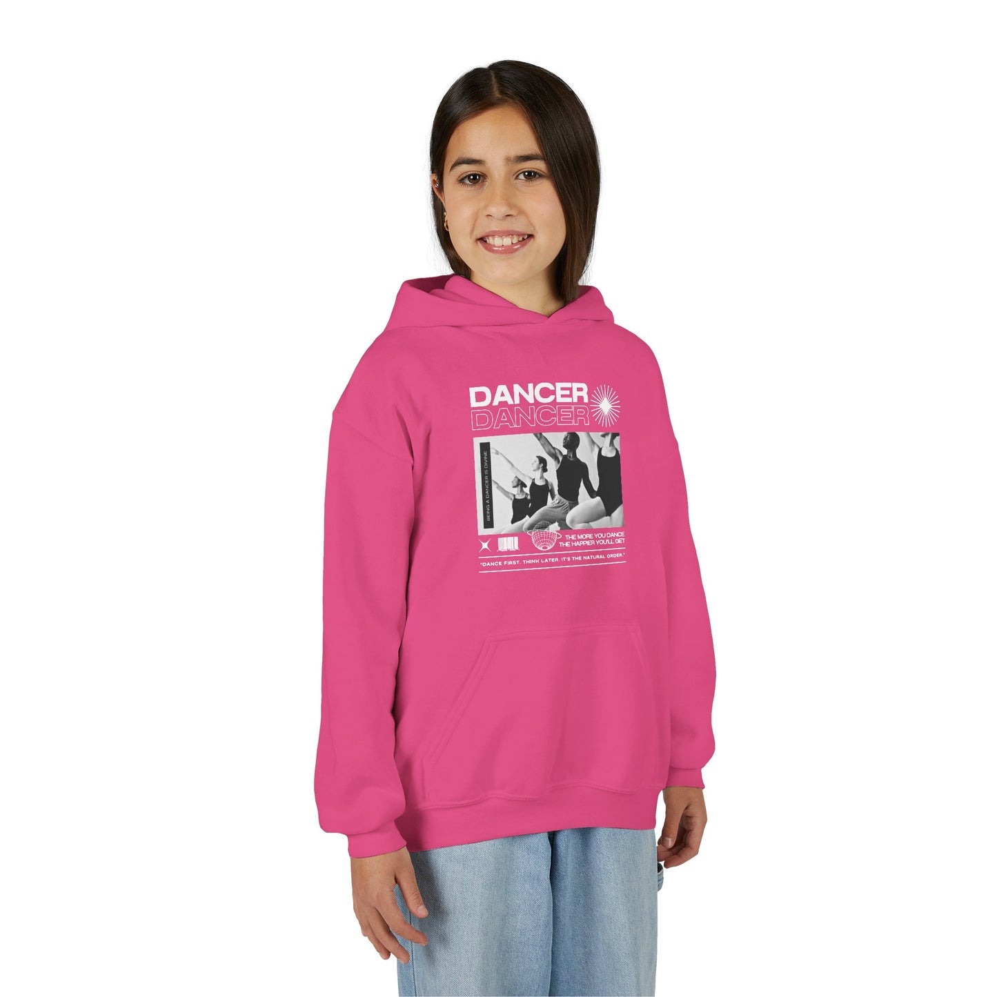 “Dancer” Young Ballet Dancers at the Barre Graphic | Unisex Youth Hoodie – Streetwear-Inspired Ballet Dance Hoodie for Kids & Aspiring Dancers