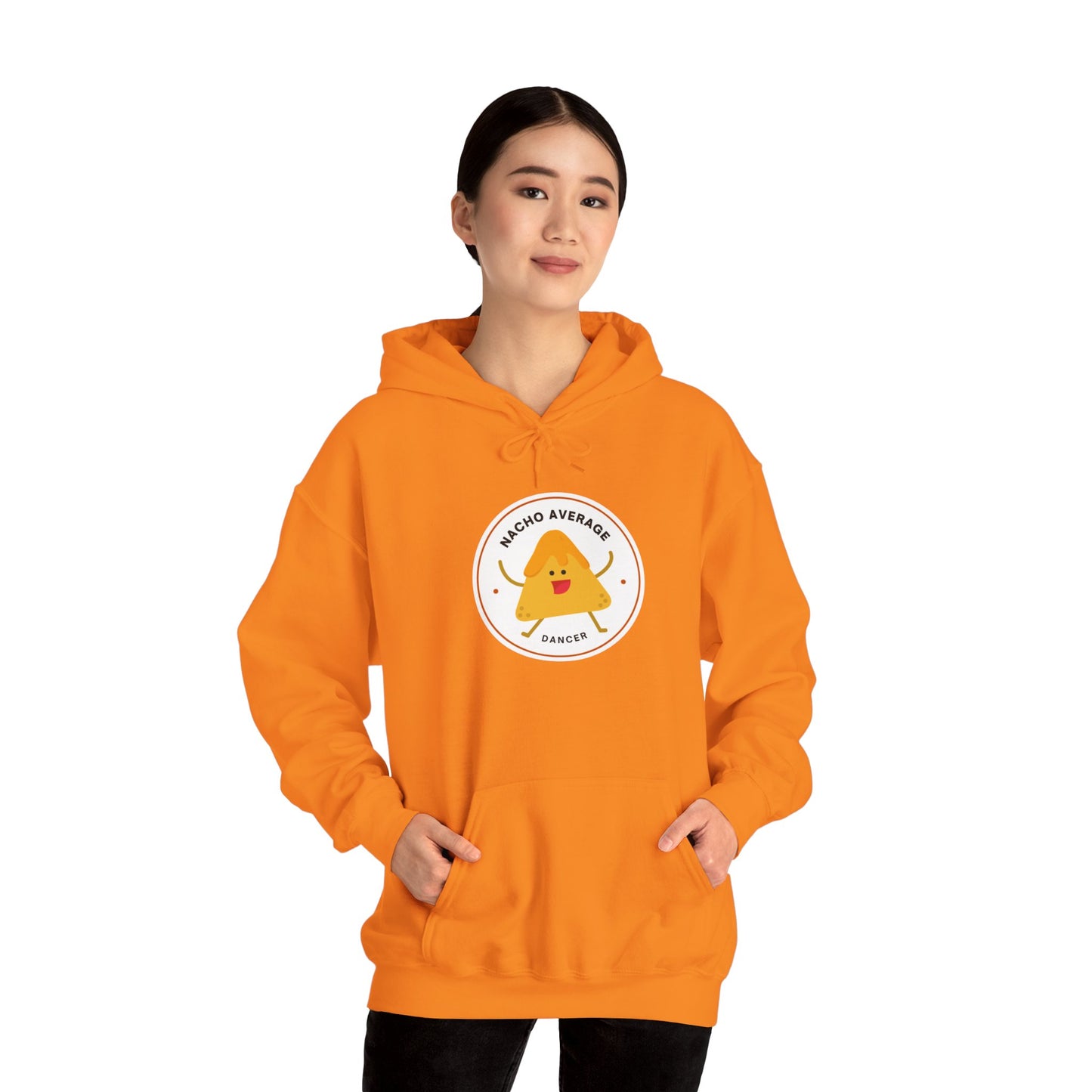 "Nacho Average Dancer" Unisex Hooded Sweatshirt – Funny Dance Pun Hoodie with Cute Nacho Graphic | Cozy Gift for Dancers & Food Lovers