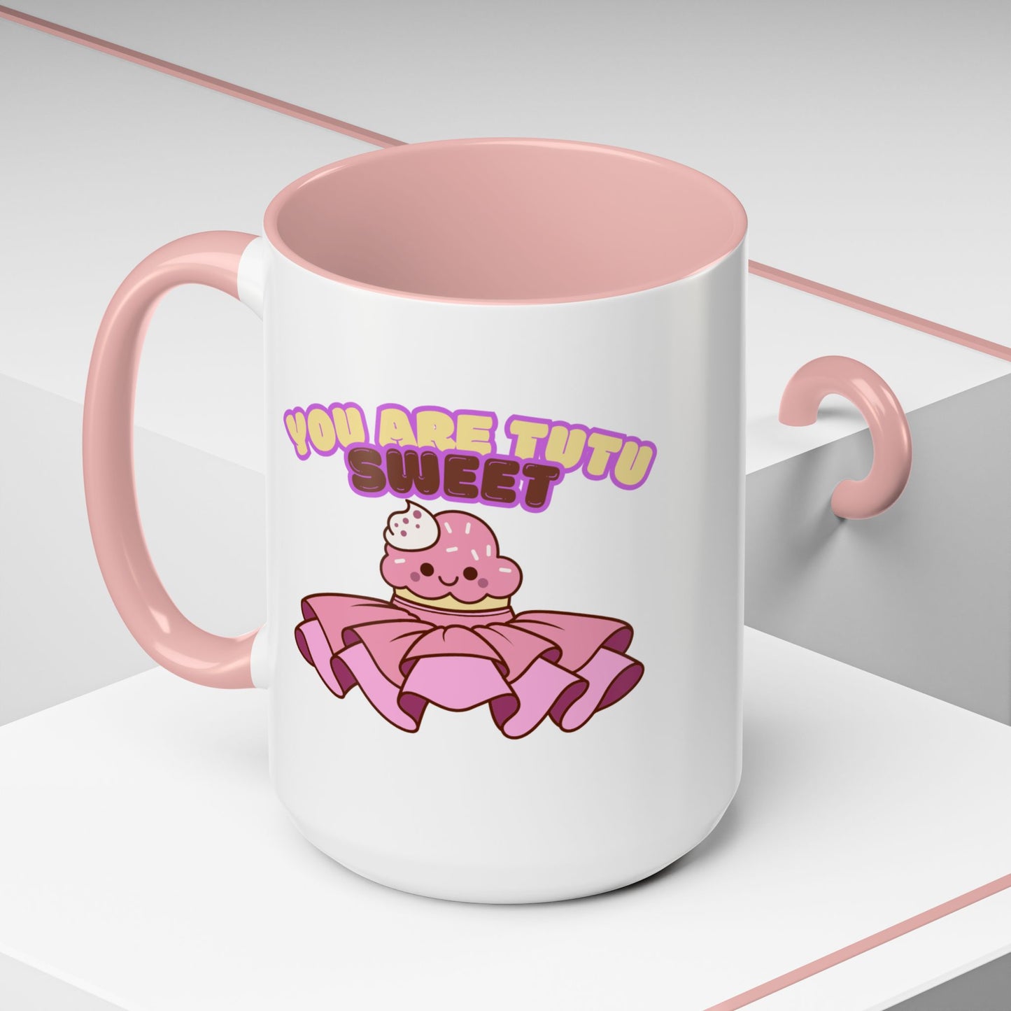 "You Are Tutu Sweet" Accent Coffee Mug – Cute Ballet Pun with Kawaii Ceramic Mug for Dancers and Dance Lovers