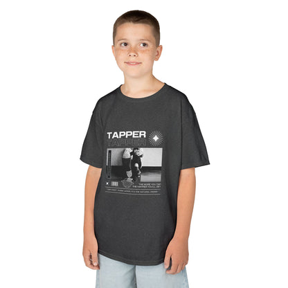 “Tapper” Youth Short Sleeve Tee – Streetwear-Inspired Tap Dance T-Shirt with Tap Shoes Graphic