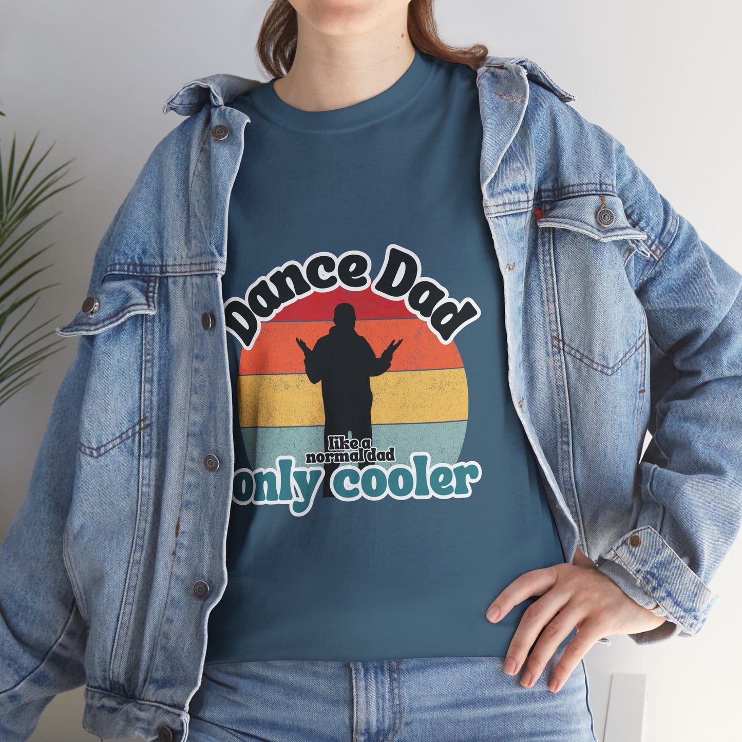 "Dance Dad" Unisex Heavy Cotton Tee – Funny Retro Dance Shirt for Cool Dads