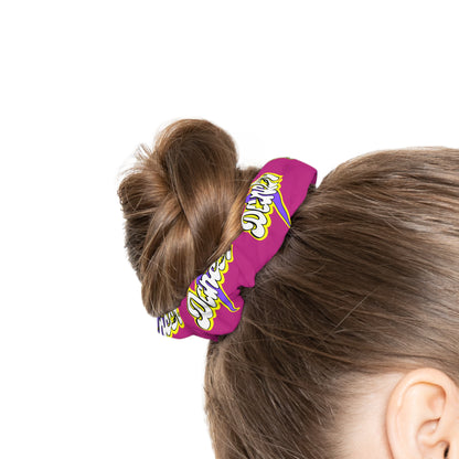 “Dancer” Scrunchie – Superhero-Inspired Dance Hair Accessory with Bold Graphic for Performers