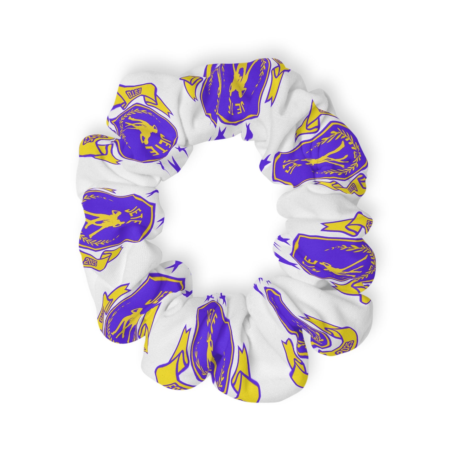 “Jeté Dance Gear” Scrunchie – Collegiate-Inspired Dance Team Hair Accessory for Dancers