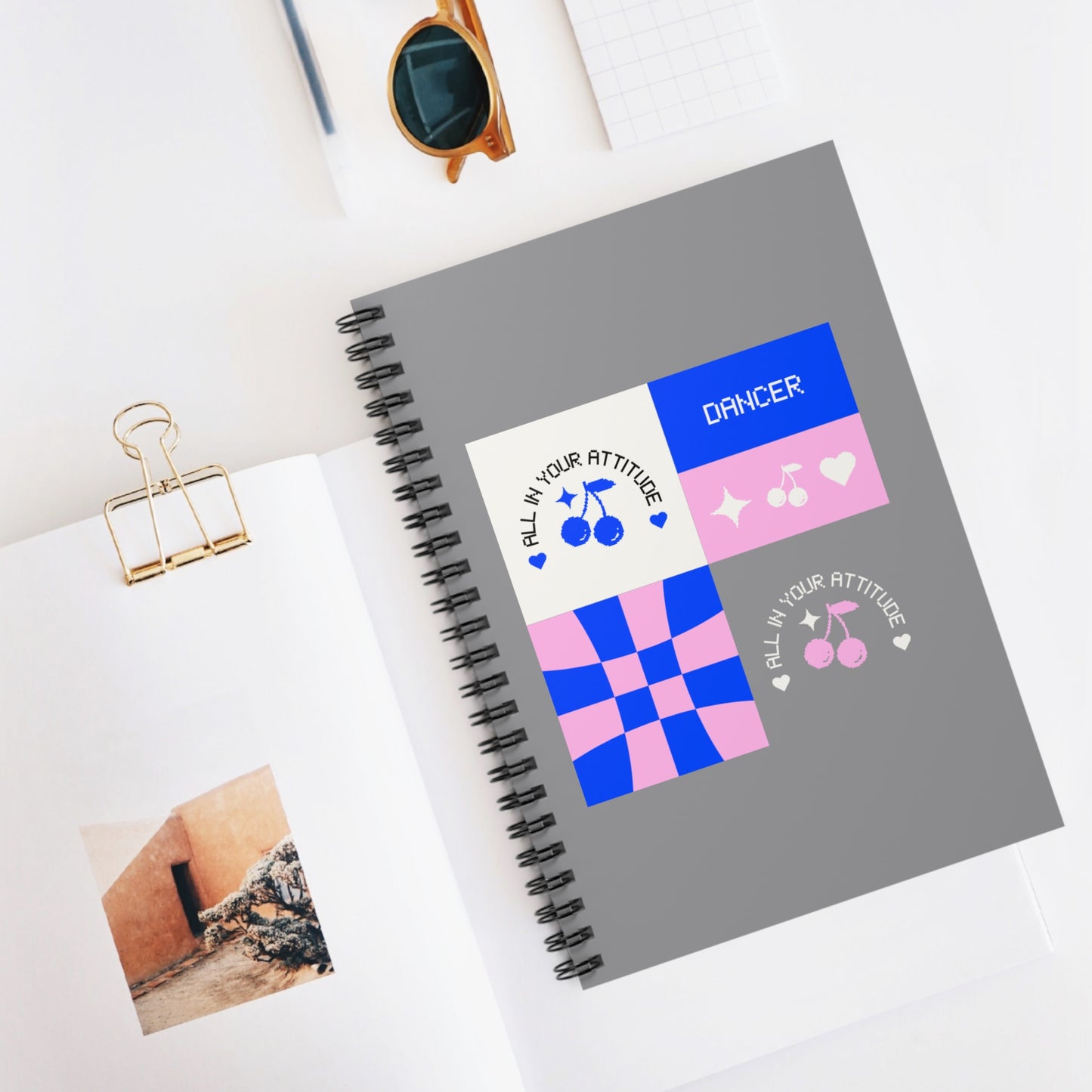 "Dancer – All in Your Attitude" Spiral Notebook – Retro Dance Journal for Confident Dancers, Students & Choreographers