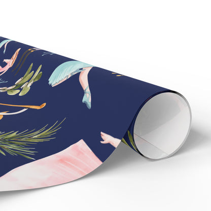 "Nutcracker Ballet" Christmas Wrapping Paper – Festive Holiday Gift Wrap with Classic Ballet Dancers & Christmas Scene Design, Perfect for Dance Lovers and Studios