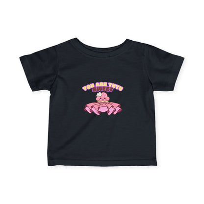 "You Are Tutu Sweet" Kawaii Cupcake Infant Fine Jersey Tee – Cute Baby Dance T-Shirt with Adorable Tutu Dessert Graphic