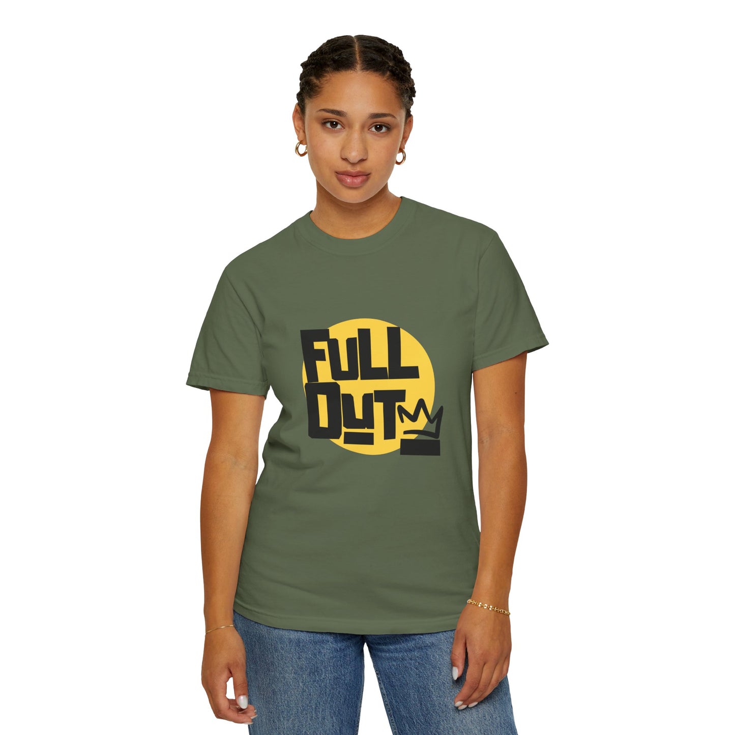 "Full Out" Unisex Garment-Dyed T-Shirt – Bold Streetwear-Inspired Dance Graphic Tee – Performance Shirt for Dancers & Hip Hop Enthusiasts