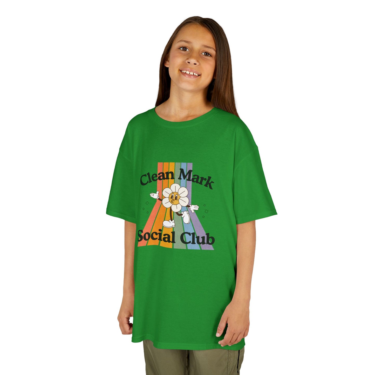 “Clean Mark Social Club” Kids Heavy Cotton™ Tee – Streetwear-Inspired Dance Graphic Tee for Kids