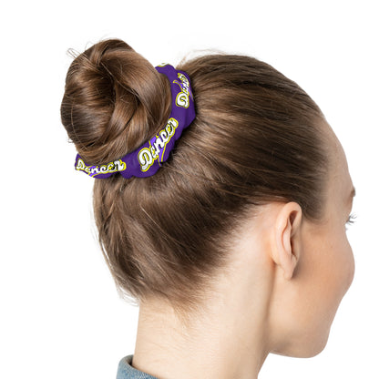 “Dancer” Scrunchie – Superhero-Inspired Dance Hair Accessory with Bold Graphic for Performers
