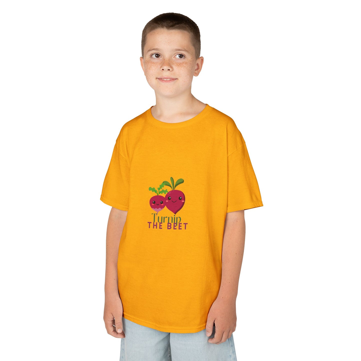"Turnip the Beet" Youth Short Sleeve Tee – Cute Veggie Graphic Dance Pun Shirt for Kids