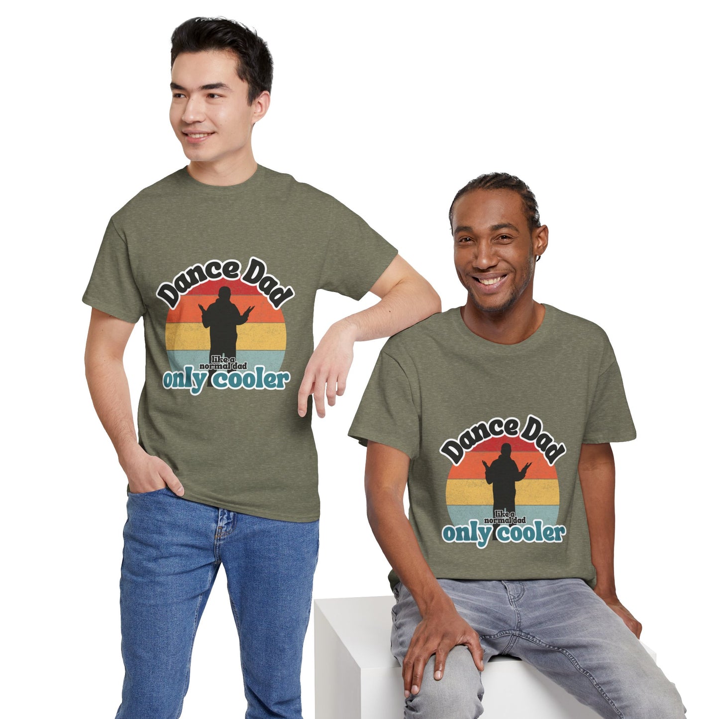 "Dance Dad" Unisex Heavy Cotton Tee – Funny Retro Dance Shirt for Cool Dads