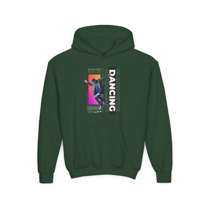 “Dancing” Male Dancer Streetwear Graphic | Unisex Youth Hoodie – Dance Hoodie for Kids & Young Performers